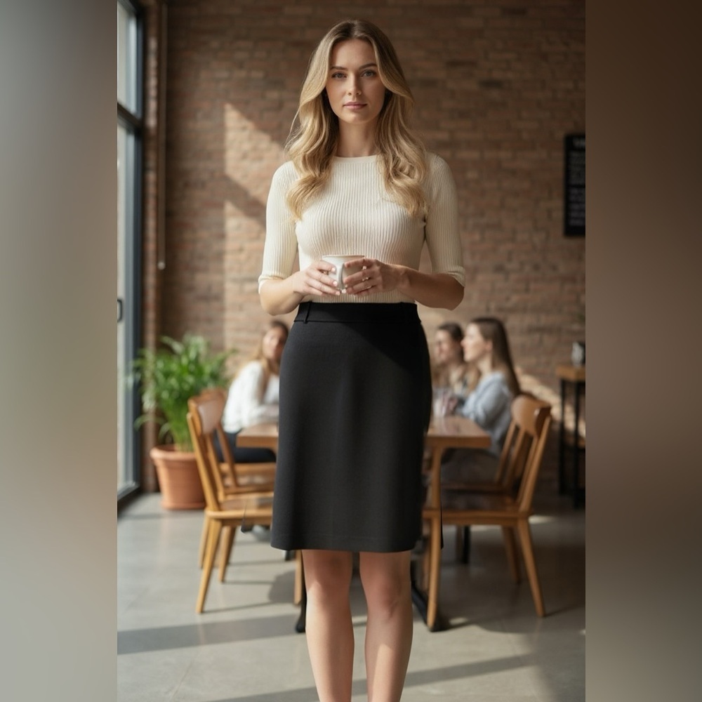 MISSONI COUTURE 10 M Wool Blend Knit Pencil Skirt R $480